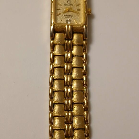 Vtg Elgin Diamond Elegant Gold Tone Quartz Bracelet Watch EM846 Japan Movt READ - Picture 9 of 16